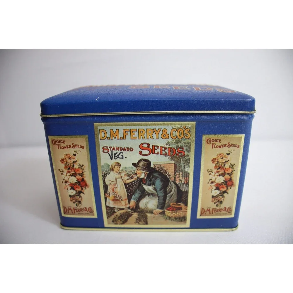 D.M. Ferry & Co Vintage Seeds Collectors Tin Garden Advertising, 5.5